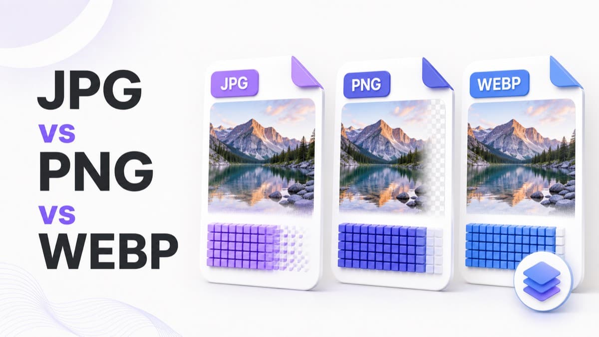 Visual comparison of JPG PNG and WEBP image formats for social media